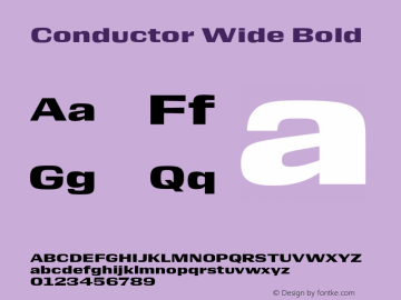 Conductor-WideBold Version 1.1 | wf-rip DC20180120 Font Sample
