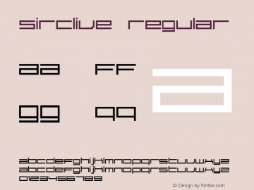 SirClive Regular 001.000 Font Sample
