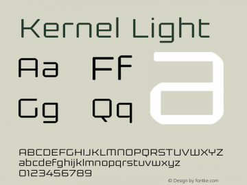 Kernel Light Version 1.000 Font Sample