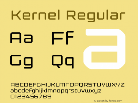 Kernel Regular Version 1.000 Font Sample