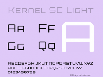 Kernel SC Light Version 1.000 Font Sample