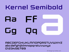 Kernel Semibold Version 1.000 Font Sample