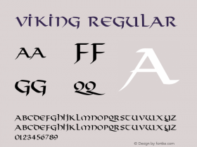 Viking Regular v001.095 Font Sample