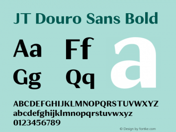 JT Douro Sans Bold Version 1.000;PS 001.000;hotconv 1.0.88;makeotf.lib2.5.64775图片样张
