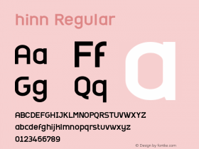 hinn Regular Version 1.000 Font Sample