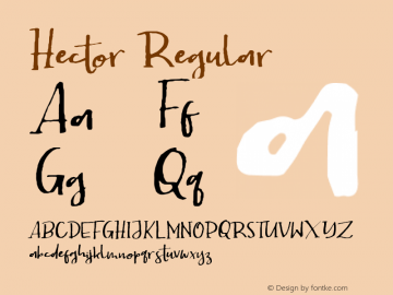 Hector-Regular Version 1.000 Font Sample