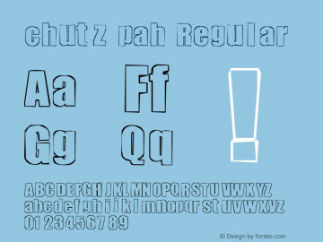 chutzpah Regular 1图片样张