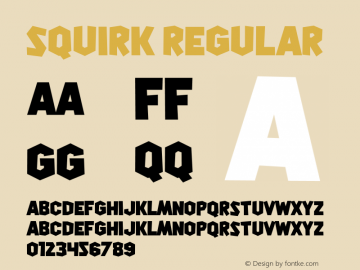 Squirk Version 1.00;May 1, 2018;FontCreator 11.5.0.2427 64-bit Font Sample