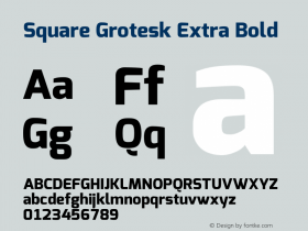 Square Grotesk ExtraBold Version 1.00图片样张