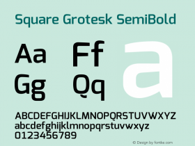 Square Grotesk SemiBold Version 1.00 Font Sample