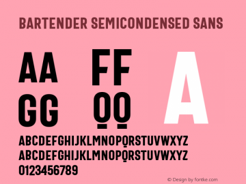 Bartender SemiCondensed Sans Version 1.000图片样张