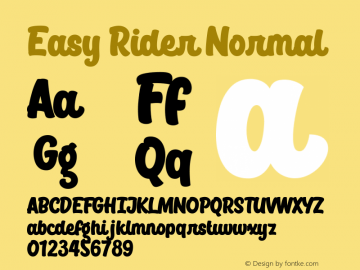 Easy Rider Normal Version 1.000 Font Sample