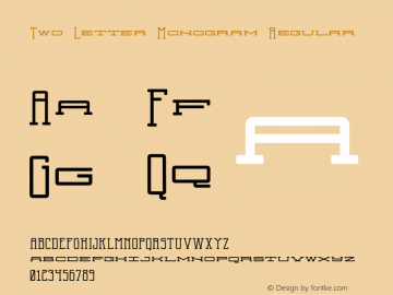 Two Letter Monogram Regular Version 1.000图片样张
