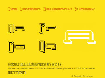 Two Letter Monogram Shadow Version 1.000;PS 001.000;hotconv 1.0.88;makeotf.lib2.5.64775 Font Sample