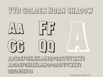 VVD Golden Horn Shadow Version 1.000;PS 001.000;hotconv 1.0.88;makeotf.lib2.5.64775图片样张