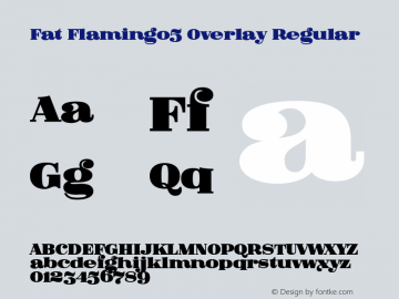 Fat Flamingo5 Overlay Version 5.46 April 11, 2017 Font Sample