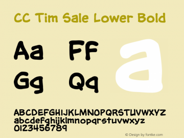 CC Tim Sale Lower Bold Version 1.0 | wf-rip DC20110925 Font Sample