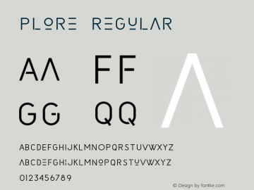 Plore Version 001.000 Font Sample