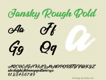 JanskyRough-Bold 1.000 Font Sample