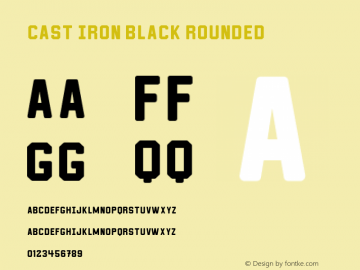 Cast Iron Black Rounded Version 1.000;PS 001.000;hotconv 1.0.88;makeotf.lib2.5.64775 Font Sample