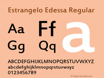 Estrangelo Edessa Regular Version 6.84 Font Sample