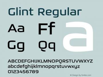 Glint-Regular Version 1.000 2018 initial release;com.myfonts.easy.pesic.glint.regular.wfkit2.version.55qi Font Sample