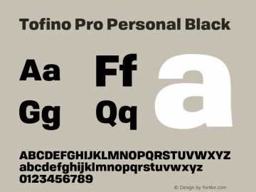 Tofino Pro Personal Black Version 3.000;PS 003.000;hotconv 1.0.88;makeotf.lib2.5.64775图片样张