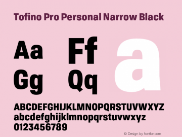 Tofino Pro Personal Narrow Black Version 3.000;PS 003.000;hotconv 1.0.88;makeotf.lib2.5.64775图片样张