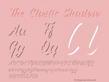 TheClastic-Shadow Version 1.000;PS 001.000;hotconv 1.0.88;makeotf.lib2.5.64775 Font Sample