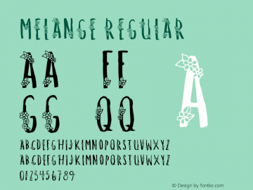Melange Version 1.002;Fontself Maker 2.2.1 Font Sample