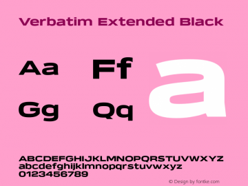 Verbatim Extended Black Version 1.0 | wf-rip DC20180505图片样张