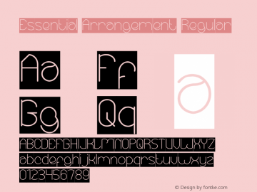 Essential Arrangement Version 1.00;May 8, 2018;FontCreator 11.5.0.2427 64-bit Font Sample