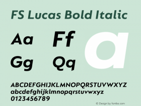 FS Lucas Bold Italic Version 1.2 | wf-rip DC20160605 Font Sample