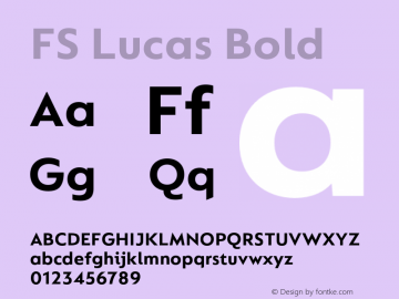 FS Lucas Bold Version 1.2 | wf-rip DC20160605图片样张