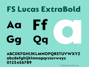 FS Lucas ExtraBold Version 1.2 | wf-rip DC20160605图片样张