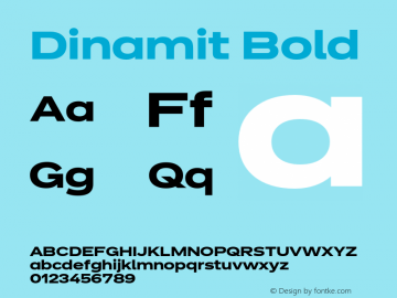 Dinamit Bold Version 1.0 | wf-rip DC20161225 Font Sample