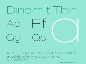 Dinamit Thin Version 1.0 | wf-rip DC20161225 Font Sample