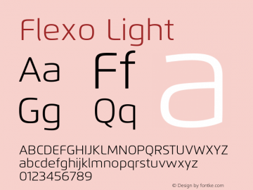 Flexo-Light Version 1.07          UltraPrecision Font图片样张