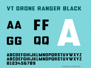 VTDroneRanger-Black Version 1.000;PS 001.001;hotconv 1.0.56 Font Sample