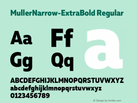 Muller Narrow ExtraBold Version 1.00图片样张