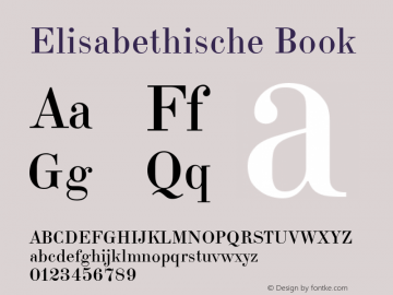 Elisabethische Version 1.0. Font Sample