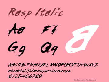 Rasp Italic PrintMaster Copyright (c)1998 Mindscape Inc.图片样张