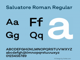Salvatore Roman Regular Version 1.000;PS 001.000;hotconv 1.0.88;makeotf.lib2.5.64775图片样张
