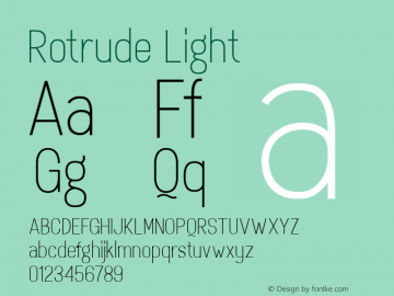 Rotrude-Light 1.000 Font Sample