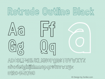 RotrudeOutline-Black 1.000 Font Sample