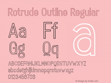 RotrudeOutline-Regular 1.000 Font Sample
