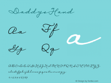 ☞Daddys Hand Version 1.000;com.myfonts.easy.breauhare.daddys-hand.regular.wfkit2.version.4Gov图片样张