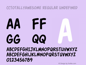CCTotallyAwesome Regular Version 1.00 2012;com.myfonts.comicraft.totally-awesome.regular.wfkit2.enB4图片样张