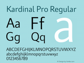 KardinalPro-Regular Version 1.0 | wf-rip DC20180130 Font Sample