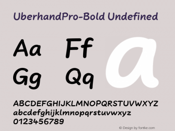 Uberhand Pro Bold fontfont.ff-uberhand.bold.wfkit2.version.4QQN图片样张